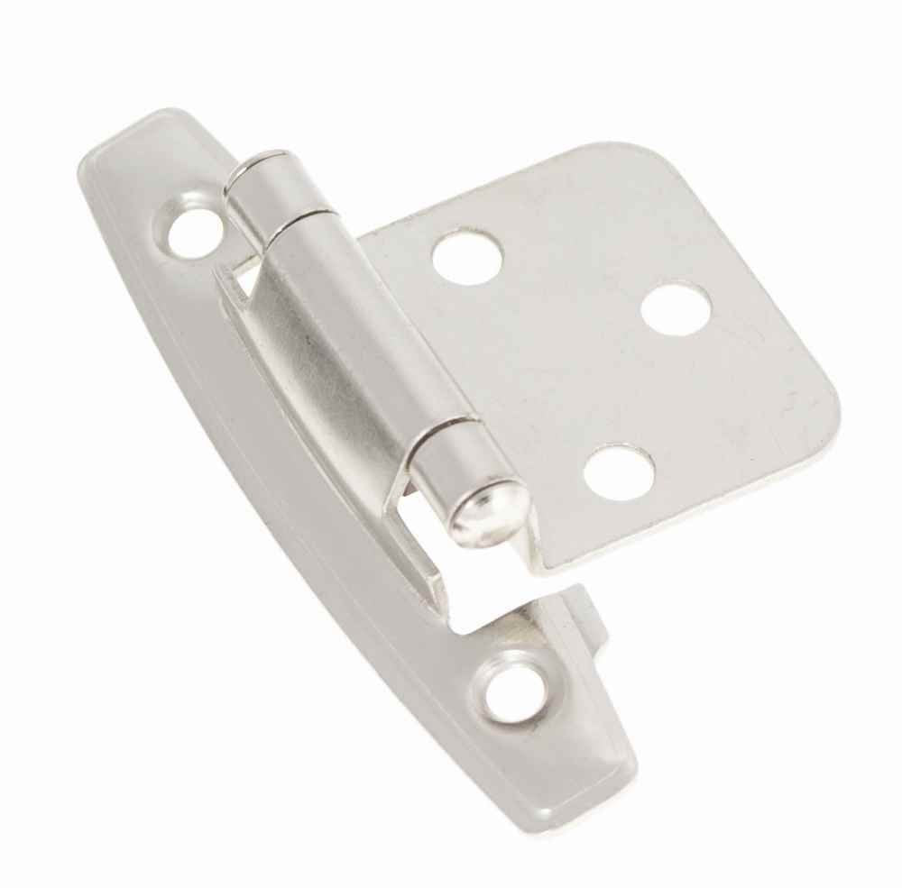 Hickory Hardware P296-SN Surface Self-Closing Hinge, 2-Pack, Satin Nickel