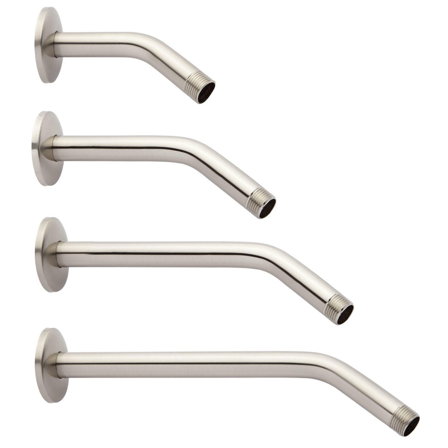 Signature Hardware SH441091BN 8" Standard Shower Arm and Flange - Brushed Nickel