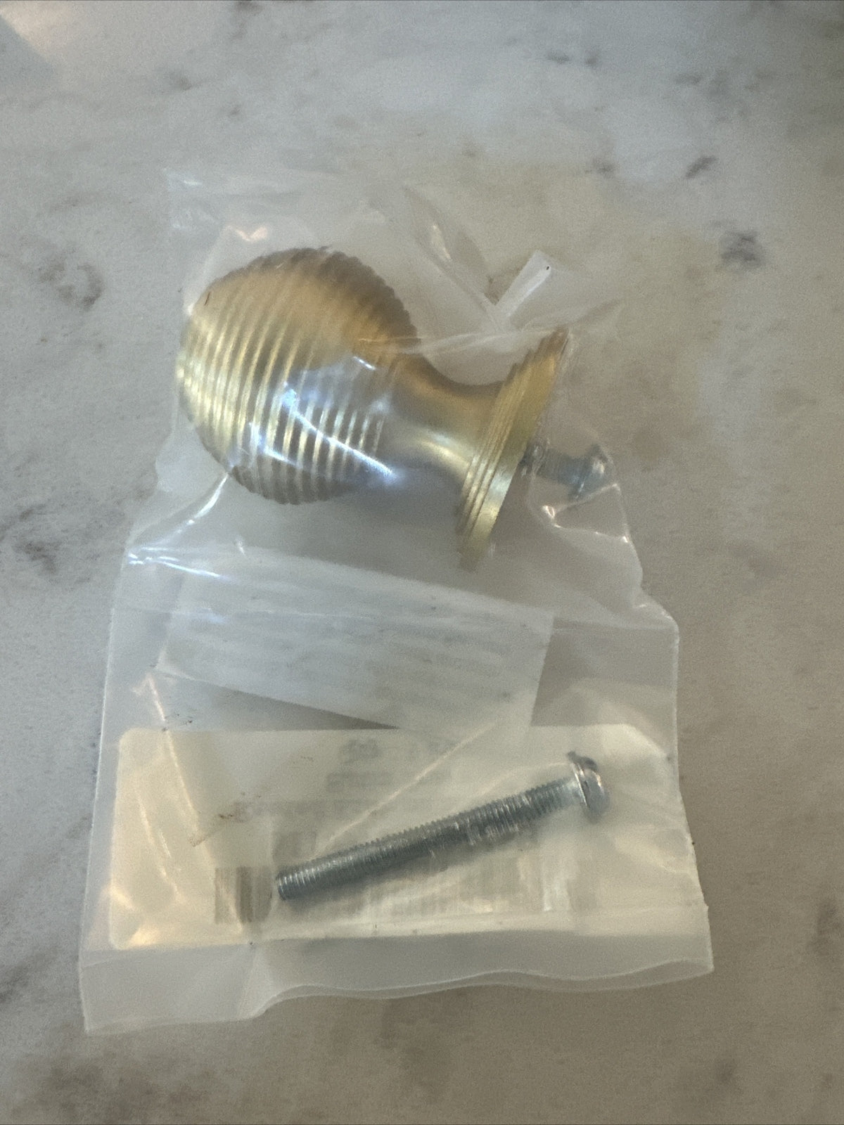 Ashley Norton-Reeded Cabinet Knob- Satin Brass (MSB)-1 ¼" diameter-6 Pack
