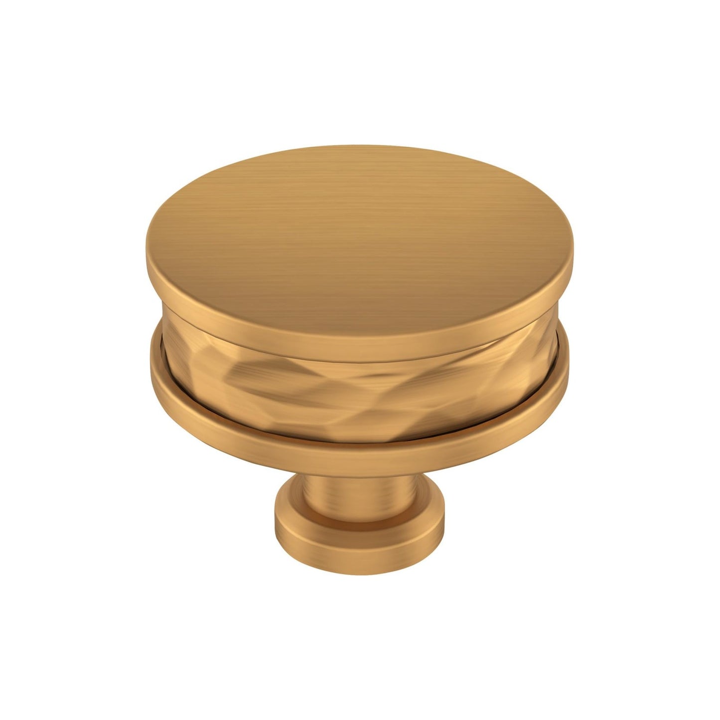 Amerock BP37536MBR Lazzara 1-1/2" Hammered Mushroom Knob-Brushed Gold