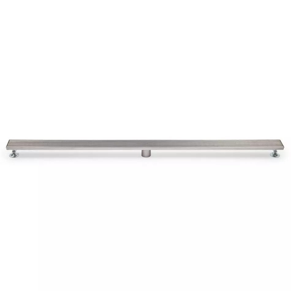 Signature Hardware - 28" Carmen Outdoor Linear Shower Drain Matte Black