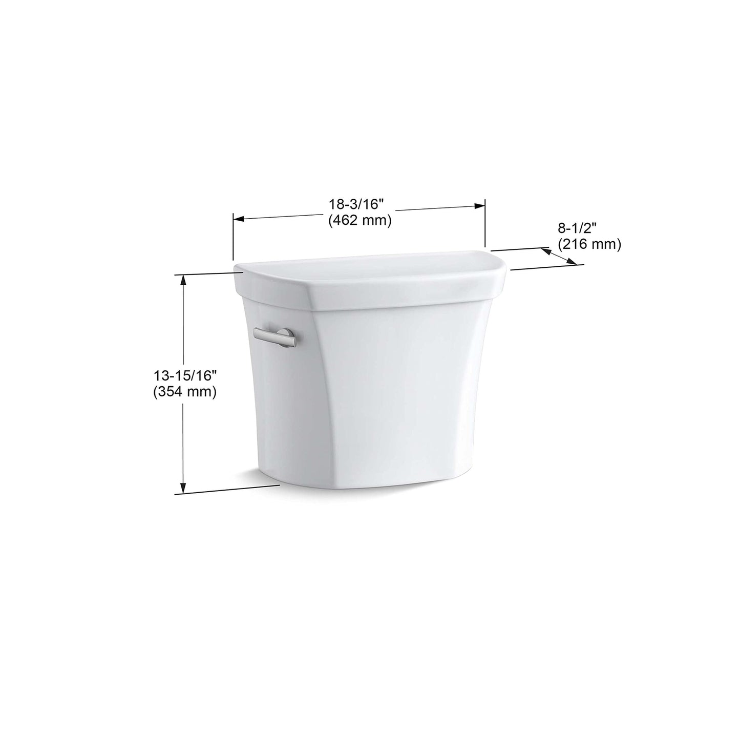 Wellworth 1.28 GPF Single Flush Toilet Tank Only in White
