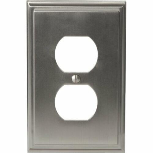 Amerock 1906966 Mulholland Double Outlet Switch Plate - Nickel - 5 Pack