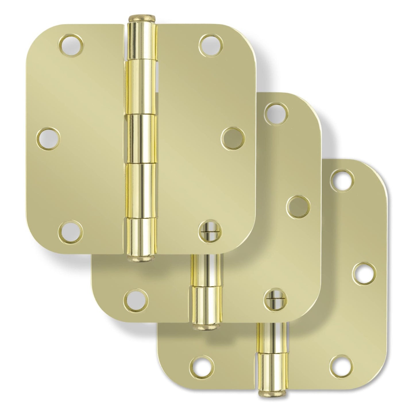 Miseno MDH3503 3-1/2x3-1/2 Plain Bearing 5/8" Radius Corner Door Hinge Pack of 3