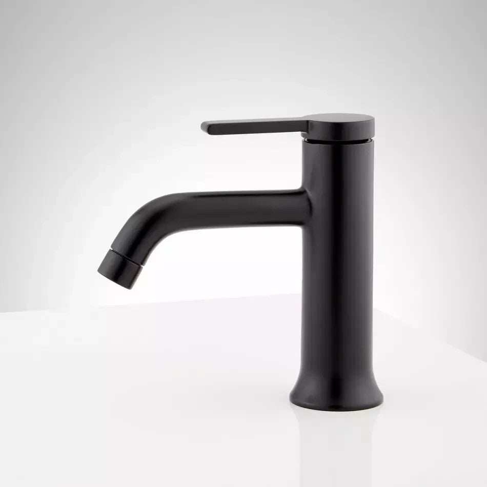 Signature Hardware - Lentz single - hole Bathroom Faucet - matte black