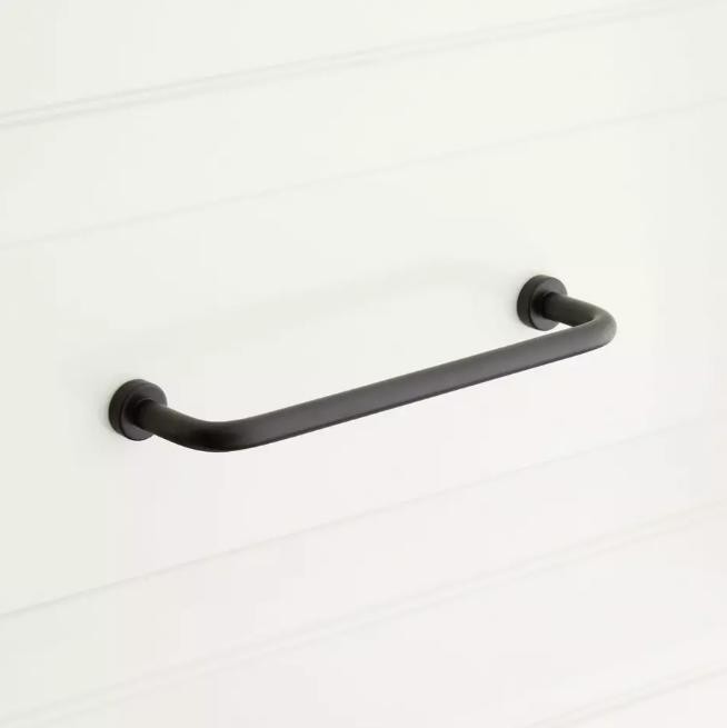 Signature Hardware SH551092SBLK 5-1/8" Sidra Brass Cabinet Pull - Satin Black