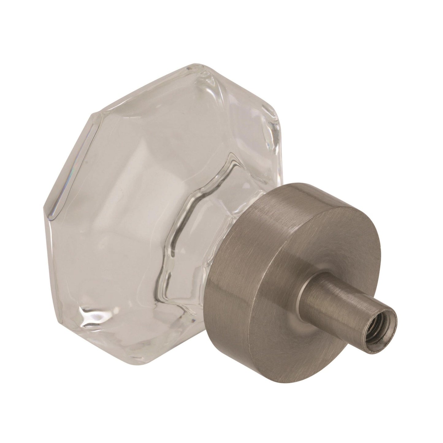 Amerock BP53704G10 Classic Cabinet Knob Clear/Satin Nickel 1-5/16" Diameter