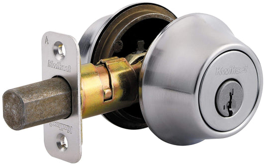 Kwikset 665-S Double Cylinder Deadbolt with SmartKey 660 Series - Satin Nickel