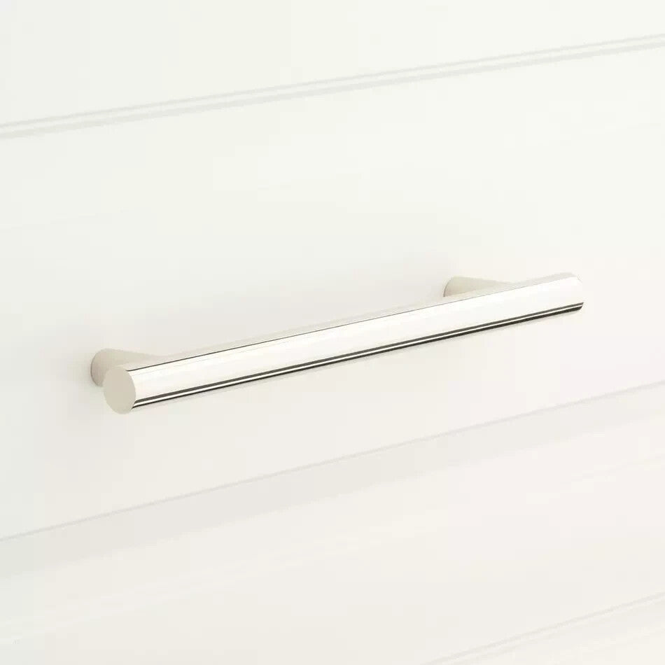 Signature Hardware - 3-3/4" Avignon Solid Brass Cabinet Pull - Polished Nickel