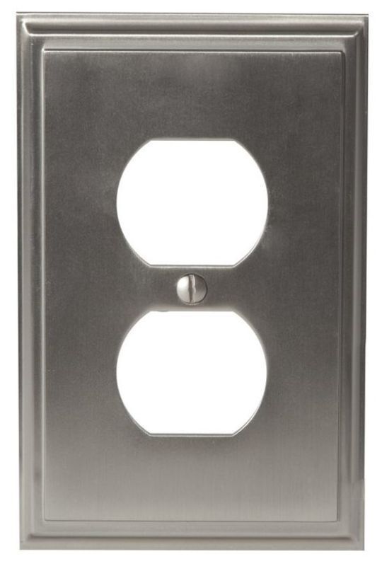 Amerock 1906966 Mulholland Double Outlet Switch Plate - Nickel - 5 Pack