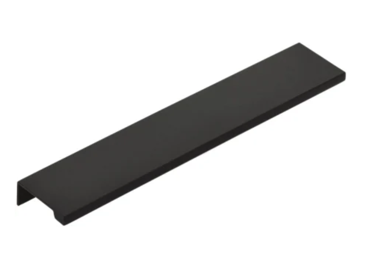 Emtek 87130US19 Edge 8 Inch Center to Center Finger Cabinet Pull - Flat Black