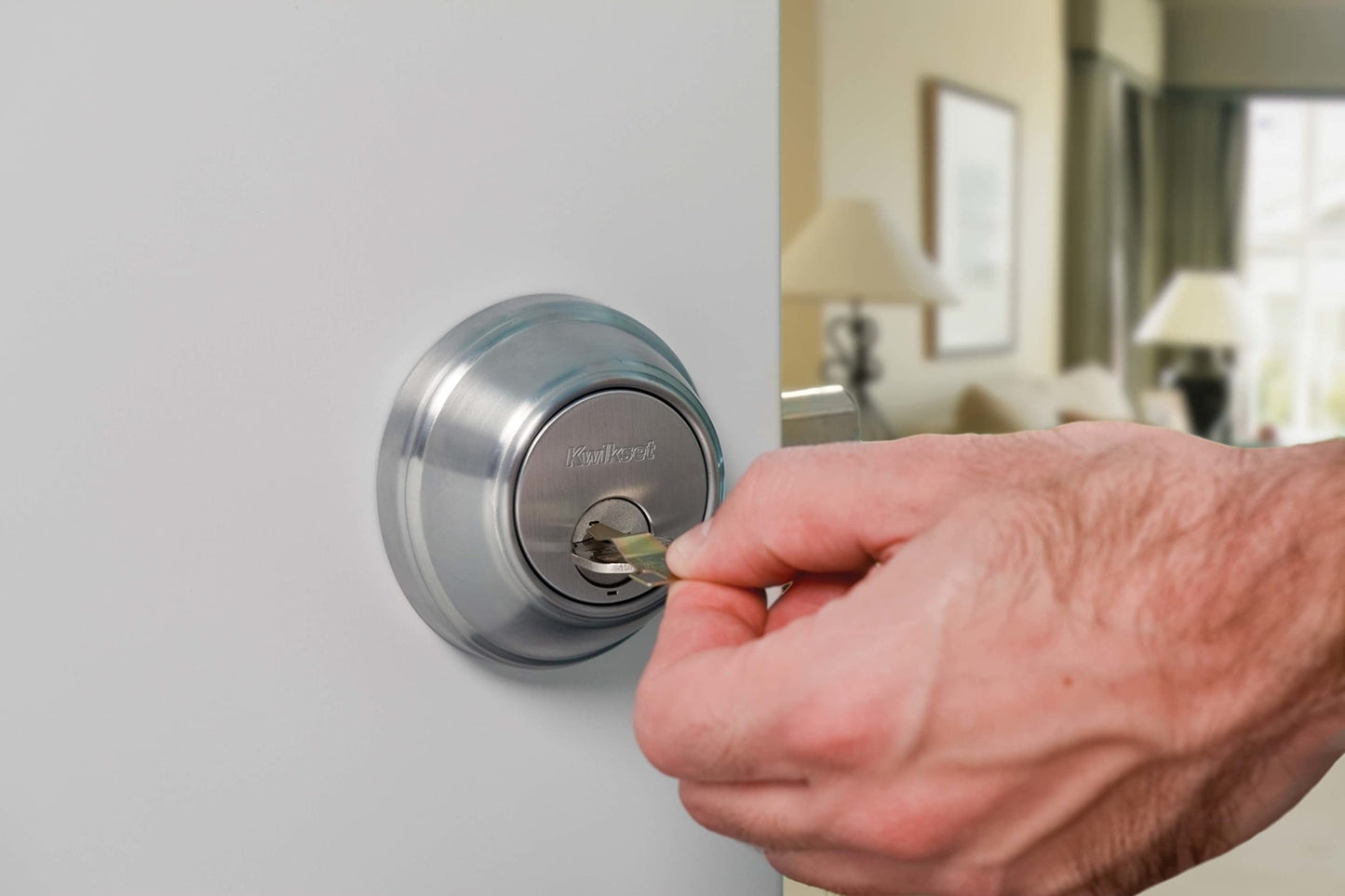 Kwikset 665-S Double Cylinder Deadbolt with SmartKey 660 Series - Satin Nickel