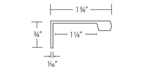 Emtek 87130US19 Edge 8 Inch Center to Center Finger Cabinet Pull - Flat Black