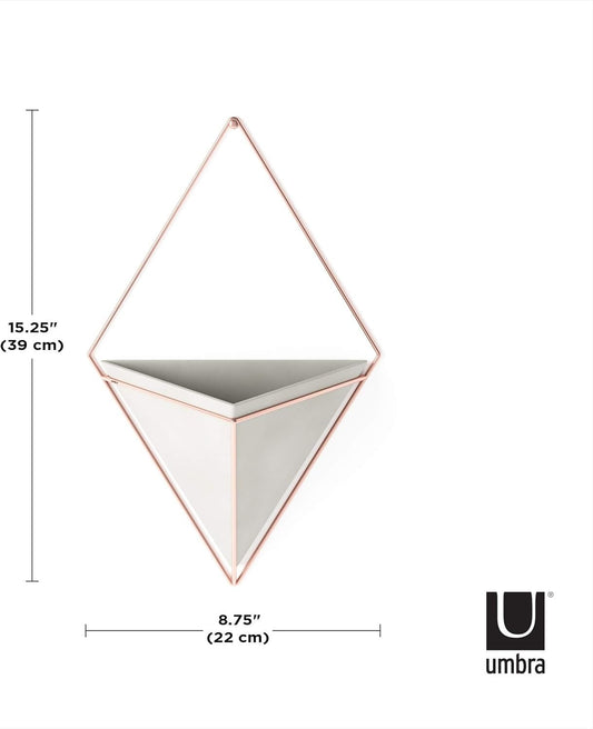 Umbra 470752-Hanging Planter Vase Wall Decor, Pot and Container - Grey/Copper - view 2
