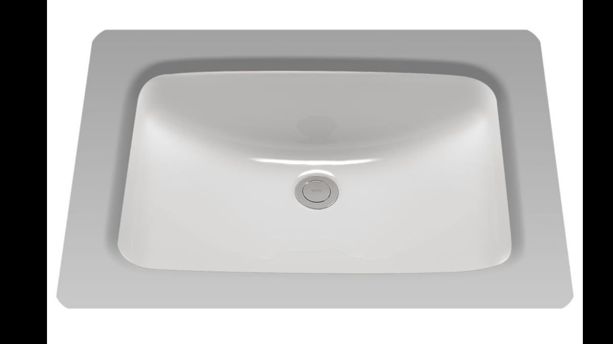 TOTO® 19 x 12-3/8 Rectangular Undermount Bathroom Sink Cotton White-LT542G#01