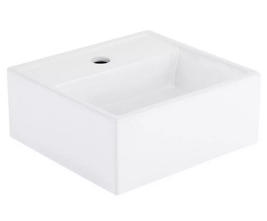 Signature Hardware 13" Kaisy Modern Porcelain Sink - White