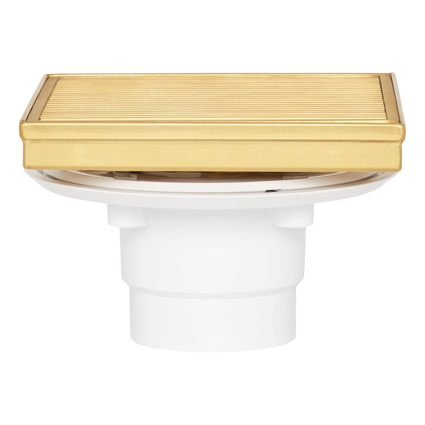 Signature Hardware SH439018BG Carmen 4" Shower Drain with Flange - Brushed Gold