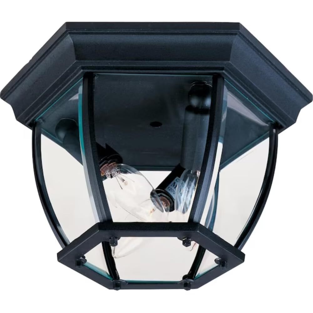 Maxim 1020WT Crown Hill LED Light Bulb Compatible Outdoor Flush Mount Light