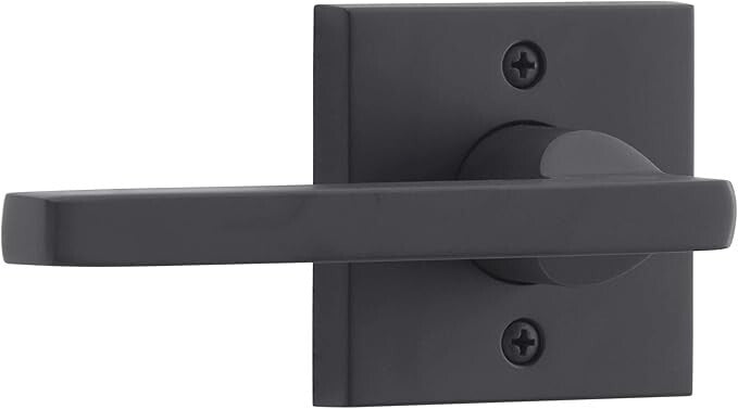 Baldwin HDSQURCSR190 Half Dummy square Door Lever Right Hand 190 Matte Black