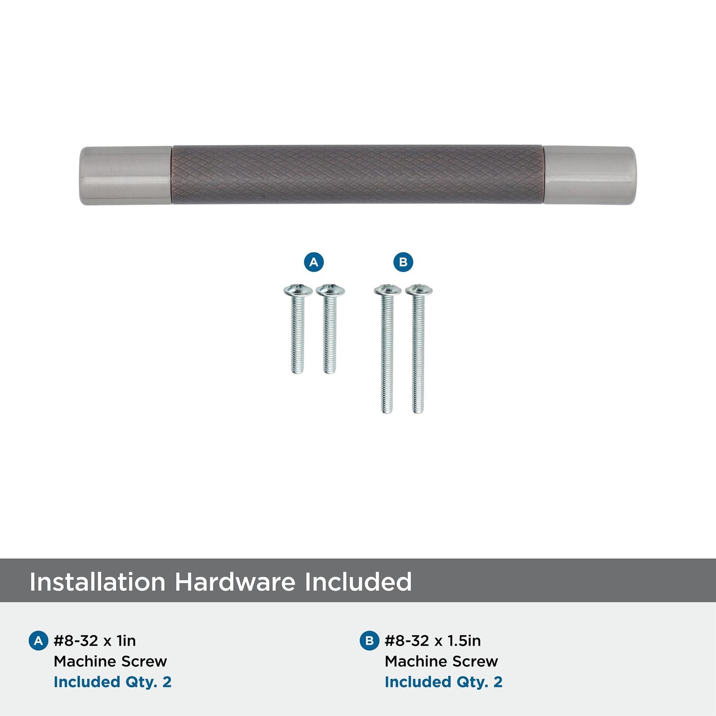 Amerock BP36558G10ORB Cabinet Pull Satin Nickel/Oil-Rubbed Bronze 5-1/16" C2C