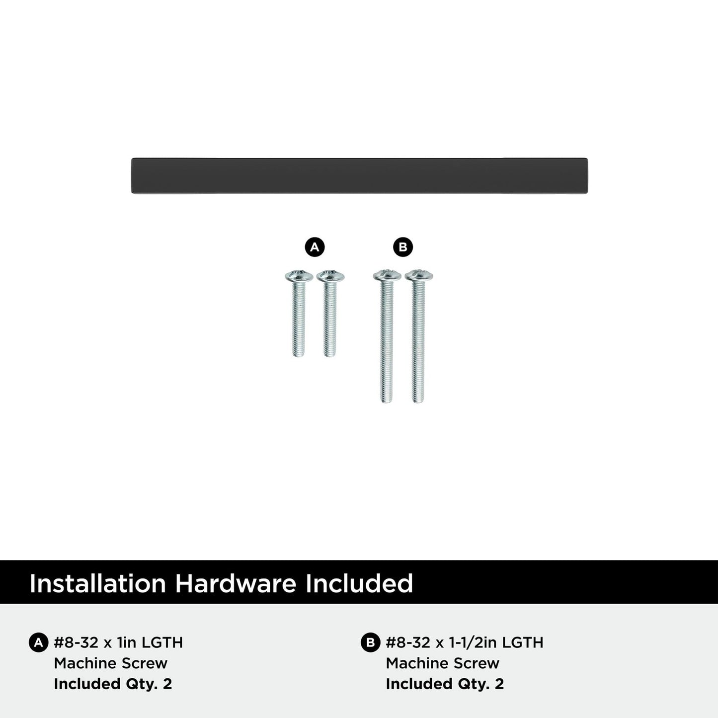 Amerock BP37130MB Mariposa 3" C2C Handle Cabinet Pull - Matte Black