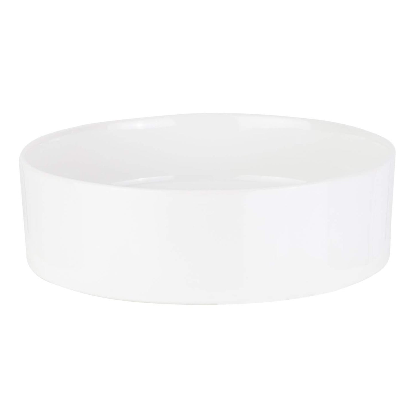 SH 447954 Hibiscus 16" Circular Fireclay Vessel Bathroom Sink - White