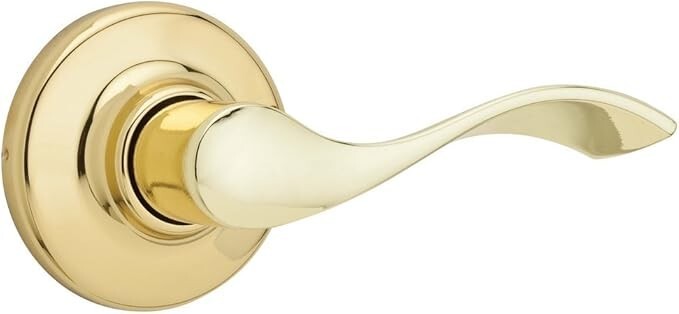 KWIKSET 200BL 3 6AL RCS Balboa Passage Lever, Us3, Polished Brass