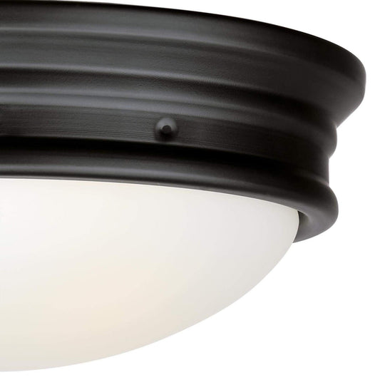 Westinghouse 6578100 Meadowbrook 13" Outdoor Ceiling Light Matte Black Frosted - view 2