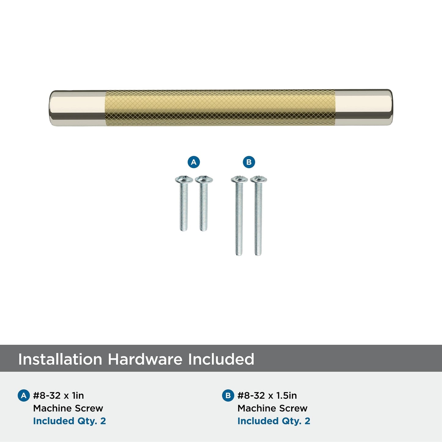 Amerock BP36558PNBBZ Cabinet Pull Polished Nickel/Golden Champagne 5-1/16"