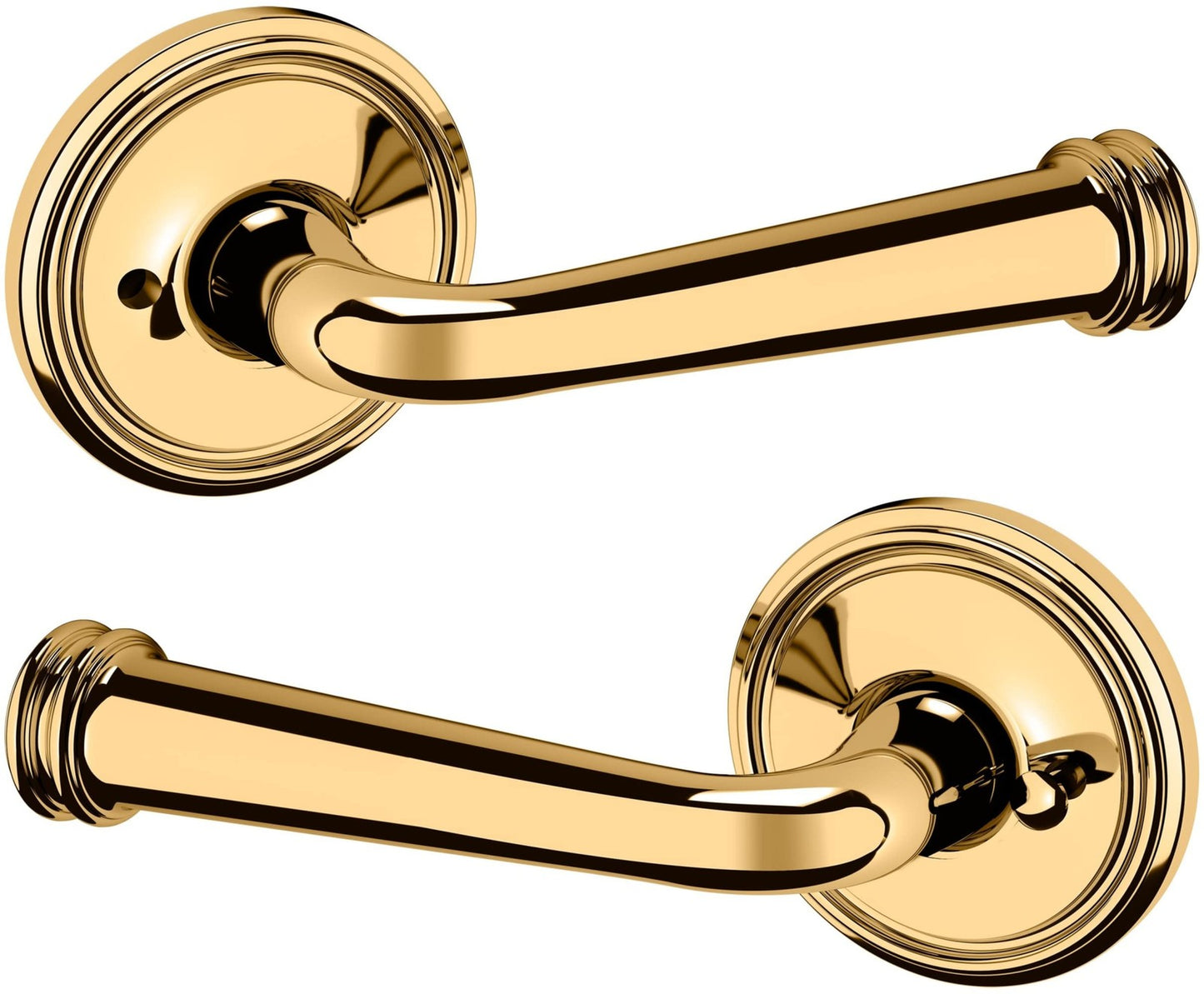 Baldwin 5116.044.PRIV Privacy Door Lever Set w/Rose - Lifetime Satin Brass