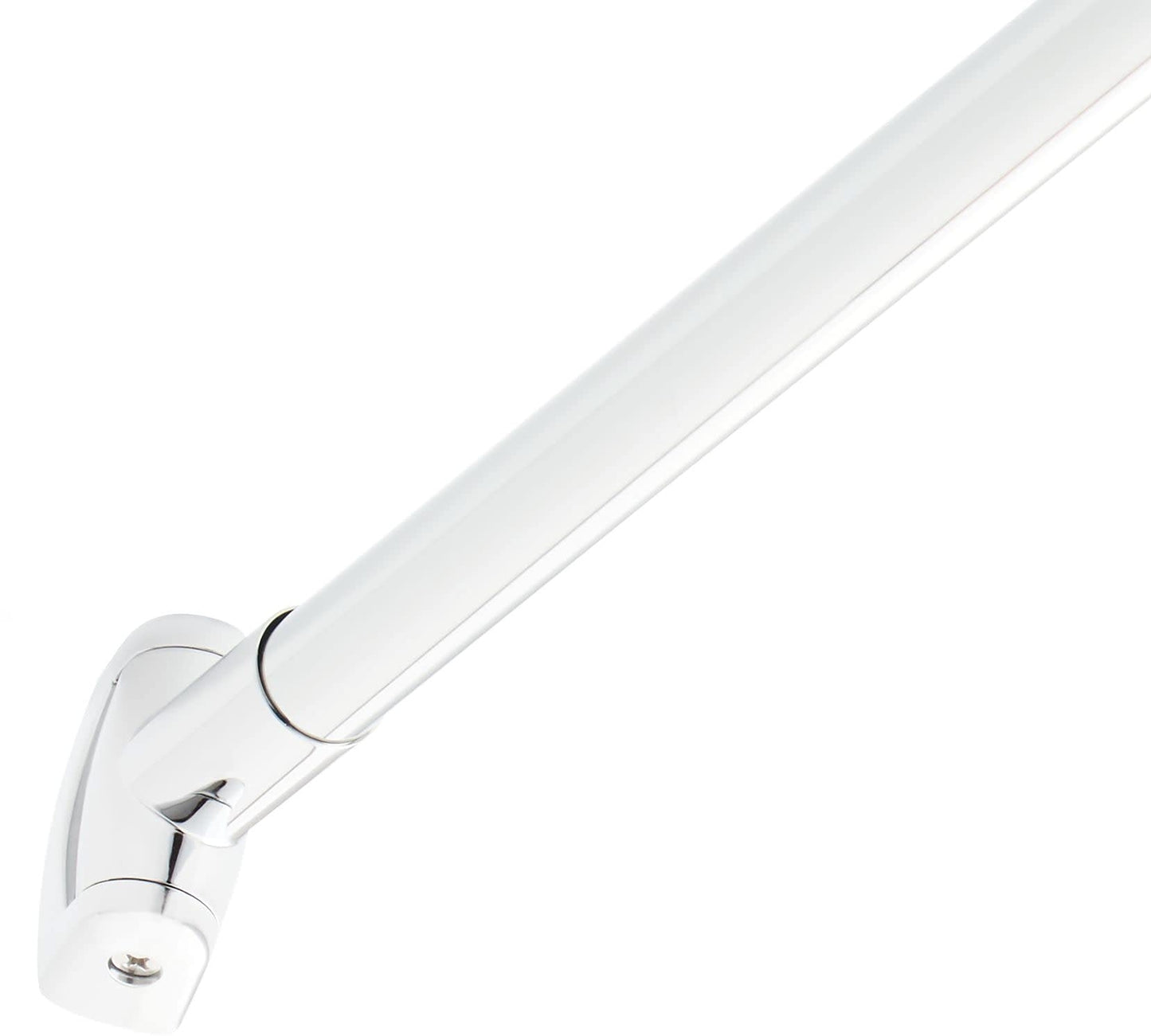Signature Hardware 466759 60" Curved Solid Brass Shower Rod - Brushed Nickel