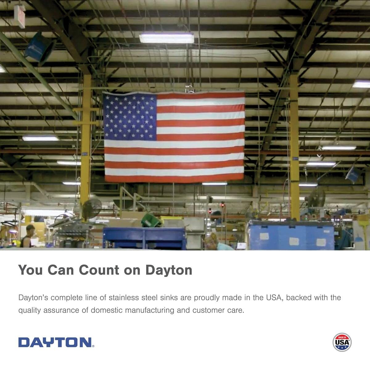 Dayton D233223 Equal Double Bowl Top Mount Stainless Steel Sink