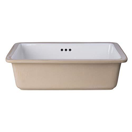 Miseno MNO1713BWH 20"X16" Rectangular Undermount Bathroom Sink w/Overflow-White