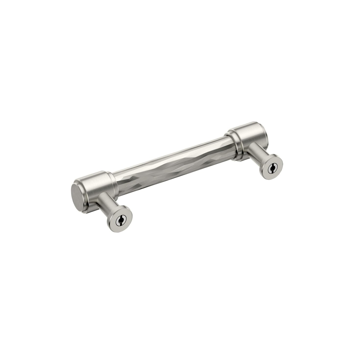 Amerock BP37537G10 Lazzara 3-3/4" C2C Hammered Bar Cabinet Pull - Satin Nickel