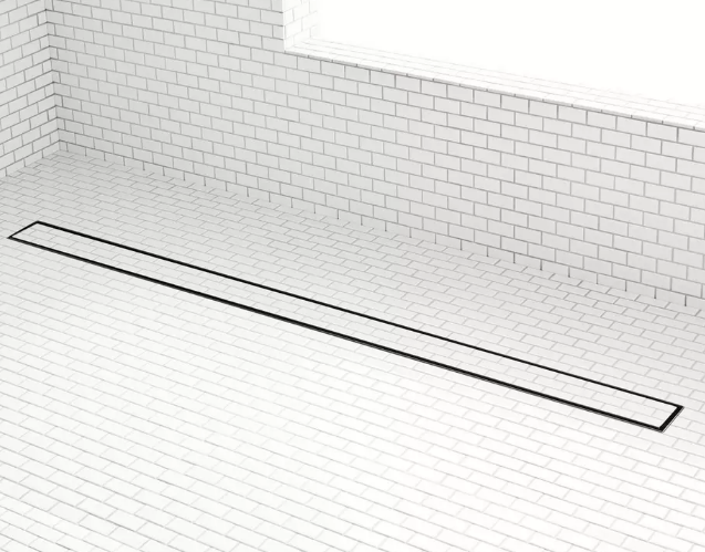 Signature Hardware Cohen 60" Tile Insert Linear Shower Drain - Matte Black