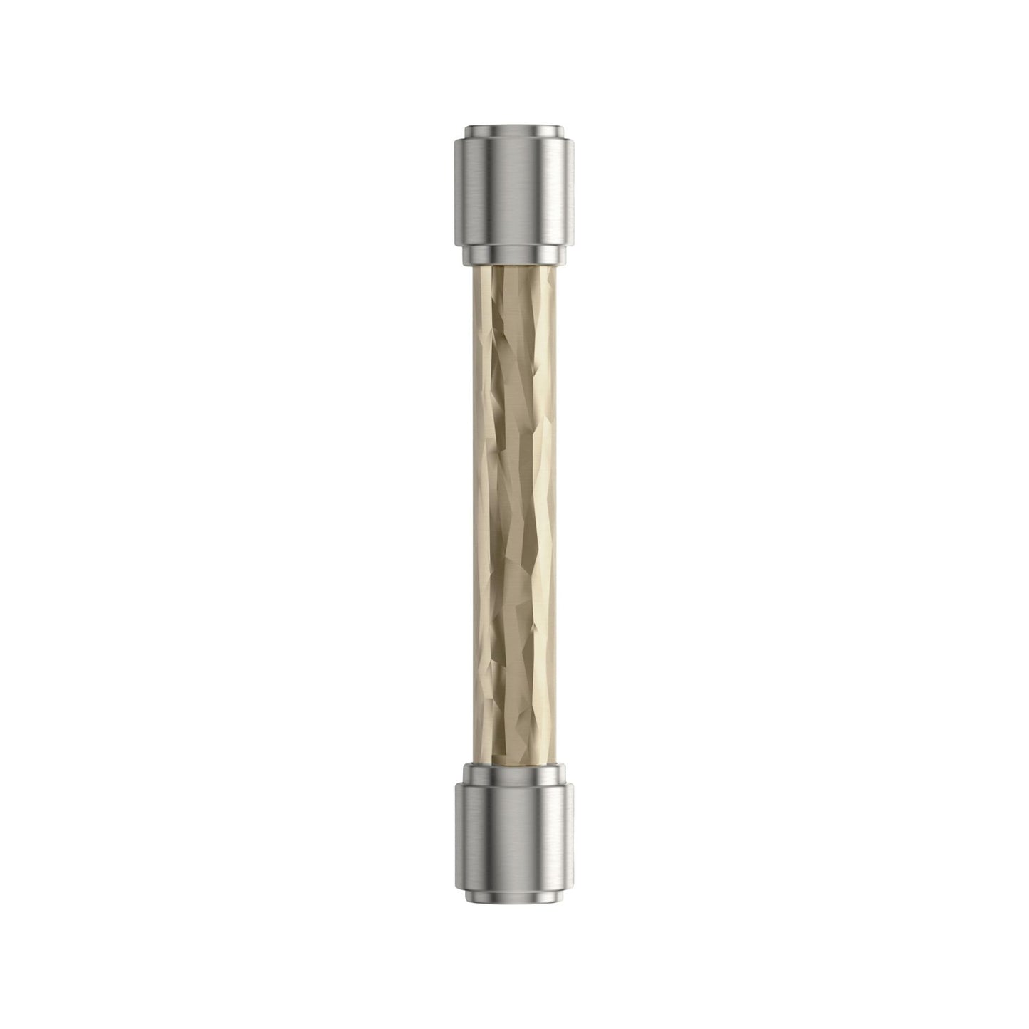 Amerock BP37537G10 Lazzara 3-3/4" C2C Hammered Bar Cabinet Pull - Satin Nickel