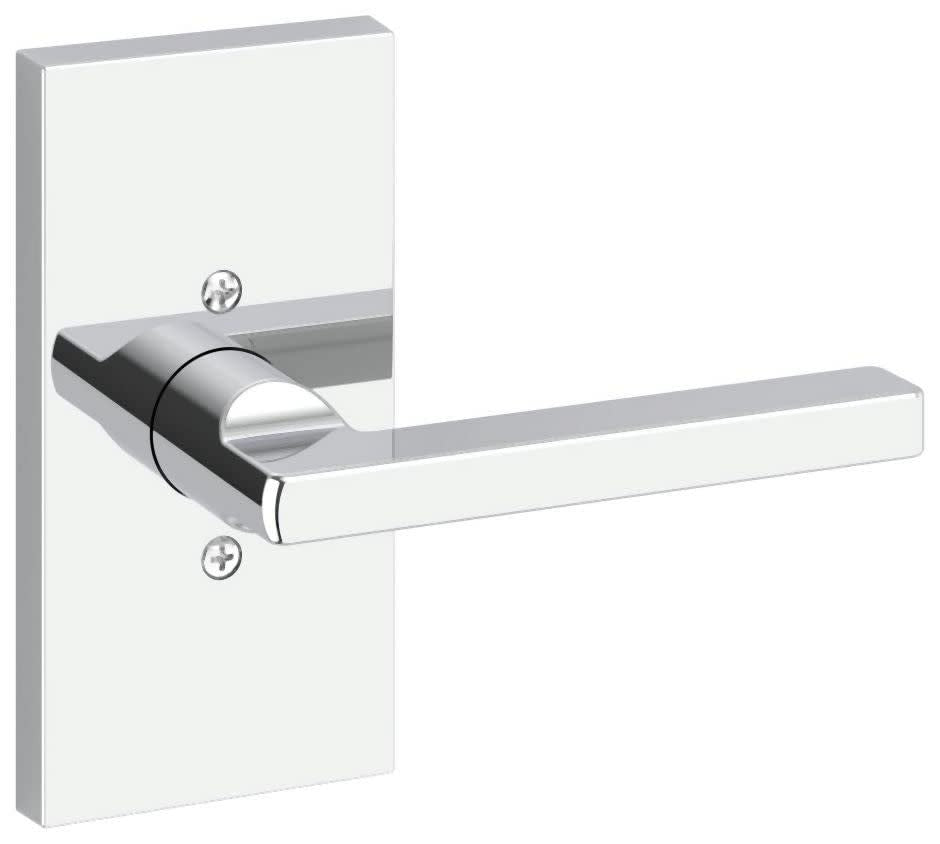 Baldwin FD.SQU.R.CFR.055 Square Two-Sided Dummy Door Lever Set Polished Nickel