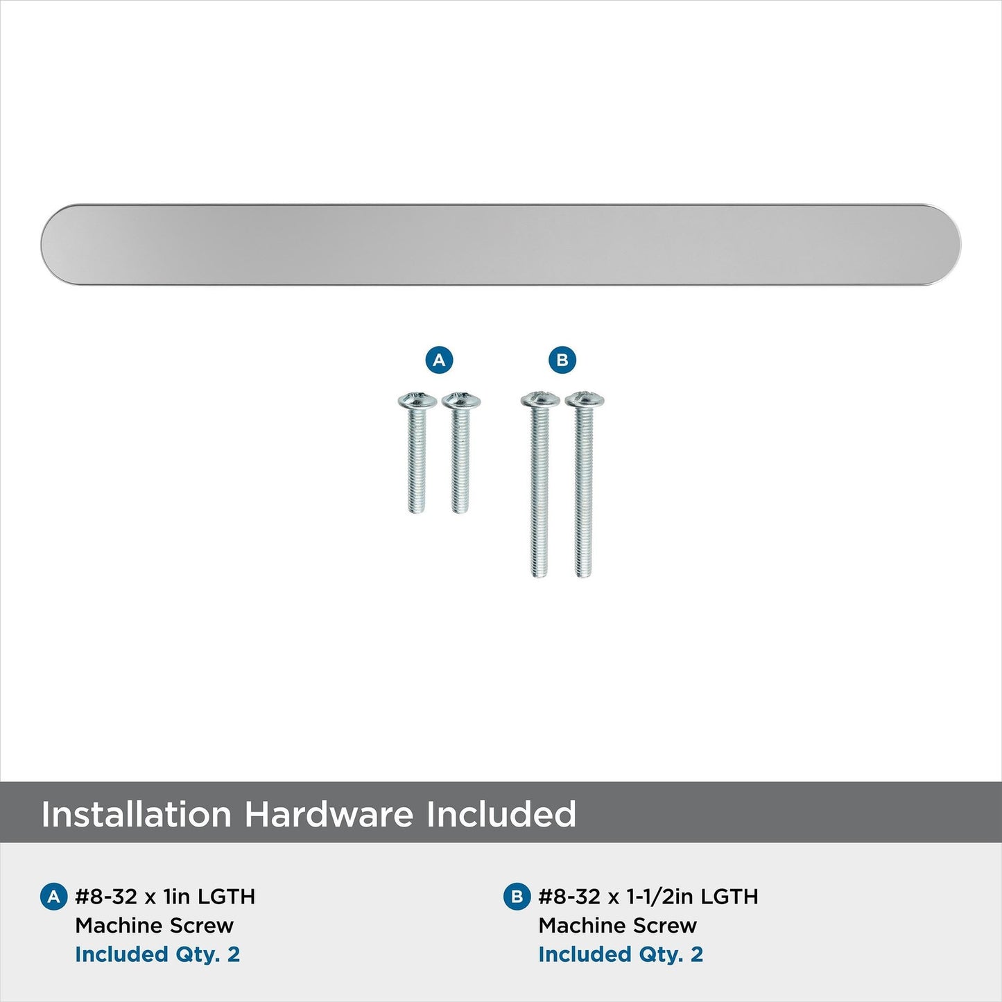 Amerock BP3690026 Rift Cabinet Pull Polished Chrome 5-1/16" Center-to-Center