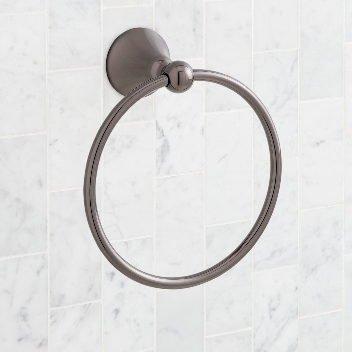Signature Hardware SH555048ORB Traditional 6-7/8" Towel Ring - Oil Rubbed Bronze