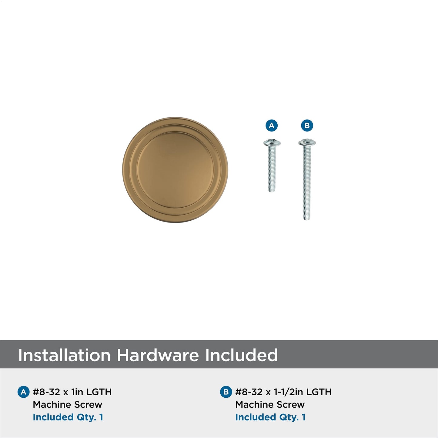 Amerock | Cabinet Knob | Champagne Bronze | 1-1/4 inch (32 mm) Diameter
