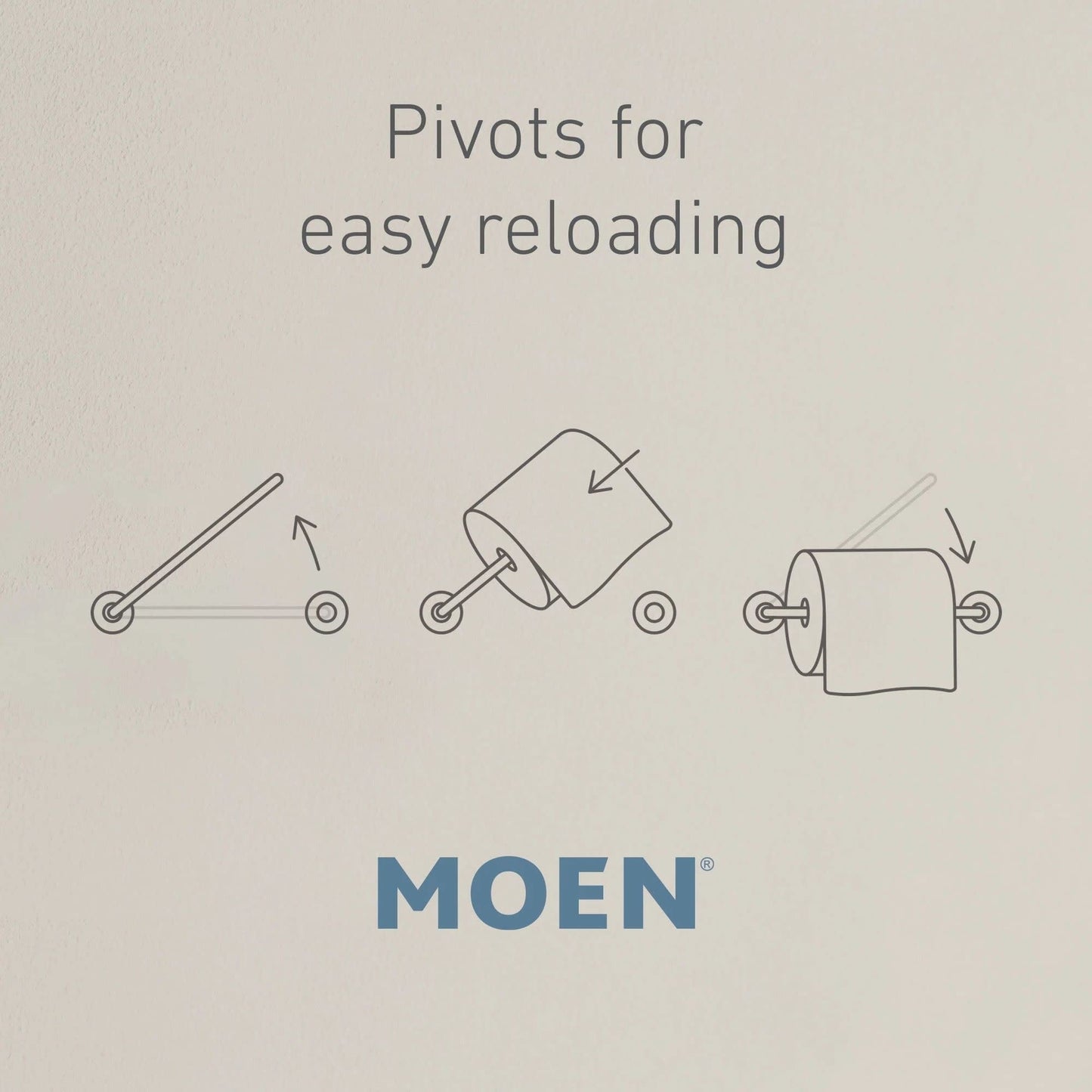 Moen YB5208CH Wynford Double Post Pivoting Toilet Paper Holder, Chrome