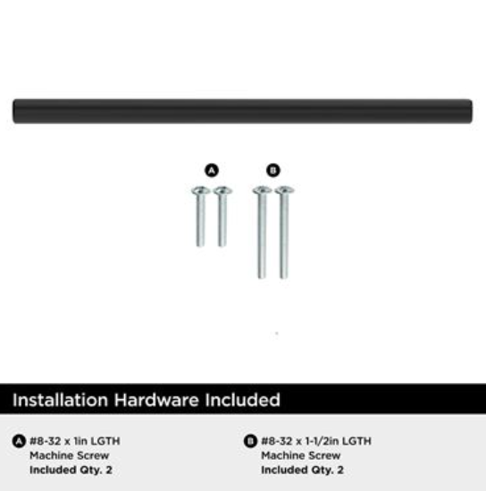 Amerock BP37243MB Bar Pulls Hollow Collection 6-5/16 in Pull Matte Black 10-Pack