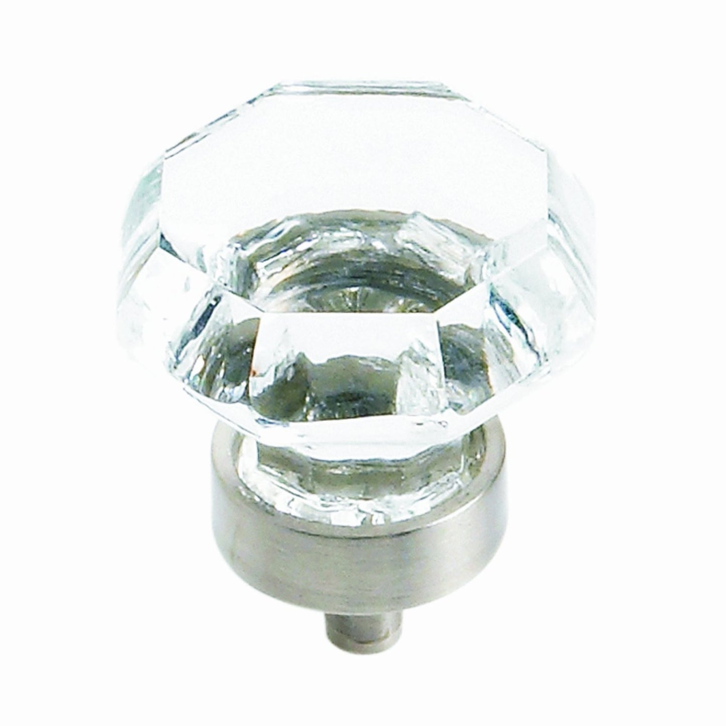 Amerock BP53704G10 Classic Cabinet Knob Clear/Satin Nickel 1-5/16" Diameter