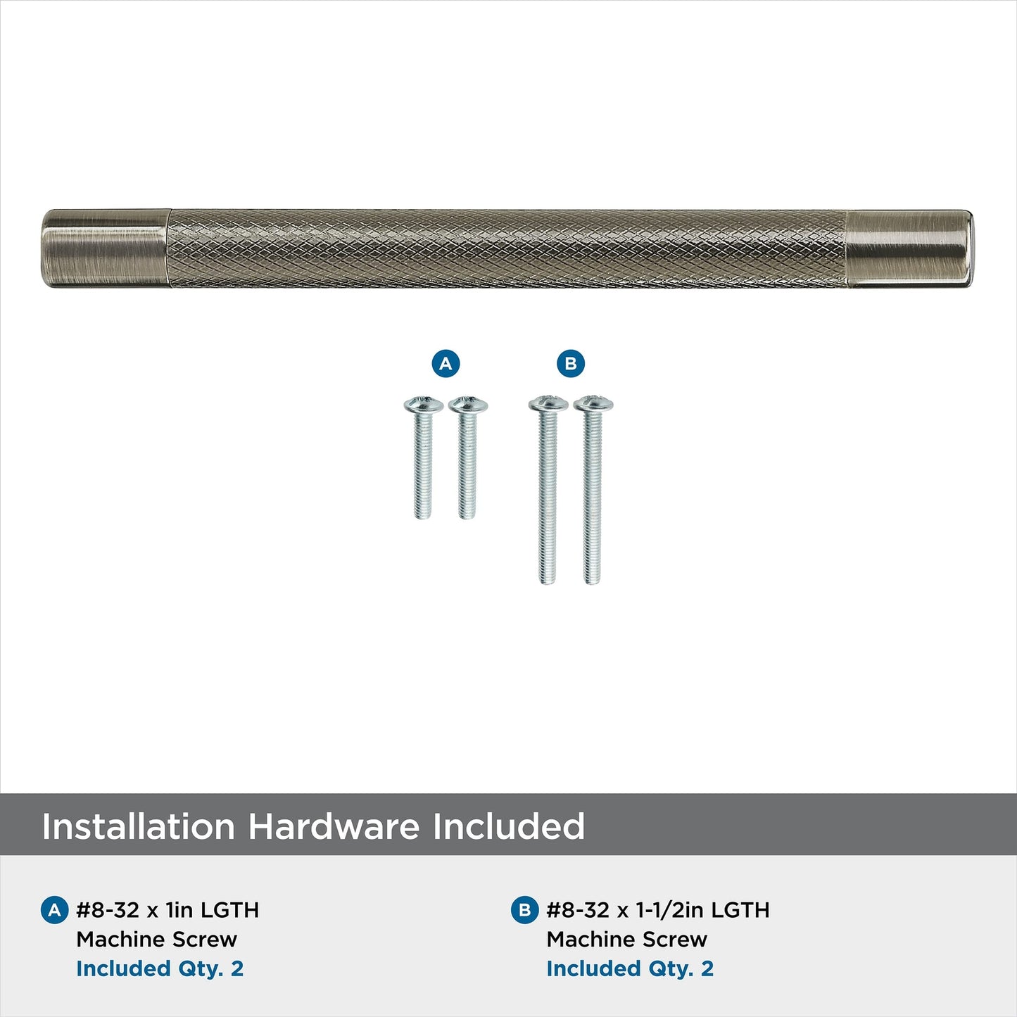 Amerock Kitchen Cabinet Pull Gunmetal 6-5/16 in C2C Bronx BP36559GM