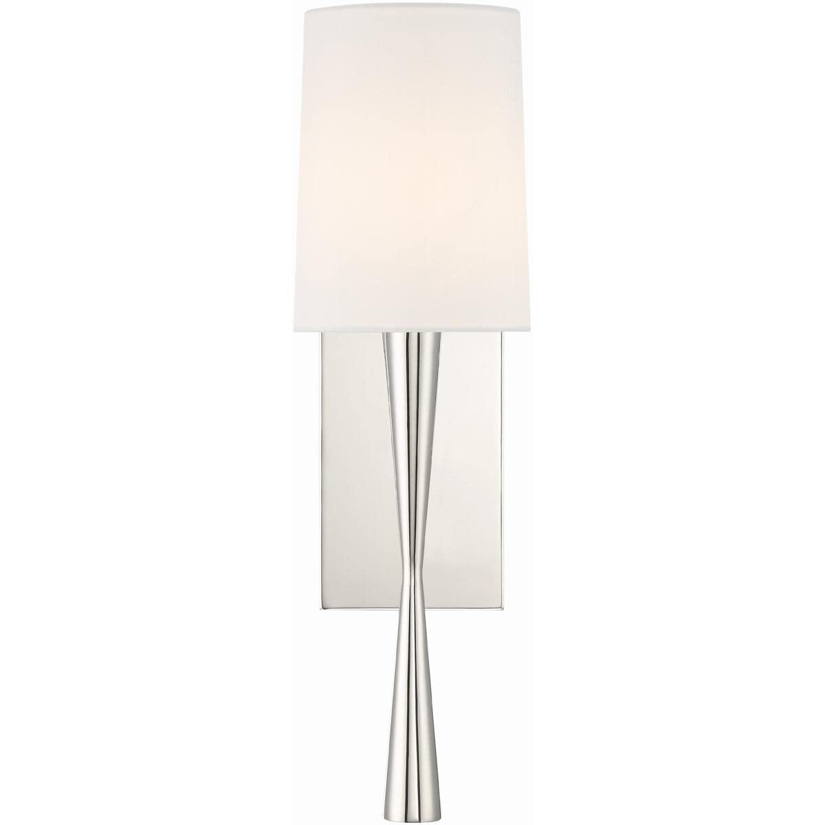 Crystorama Sconce Trenton 1 Light Polished Nickel