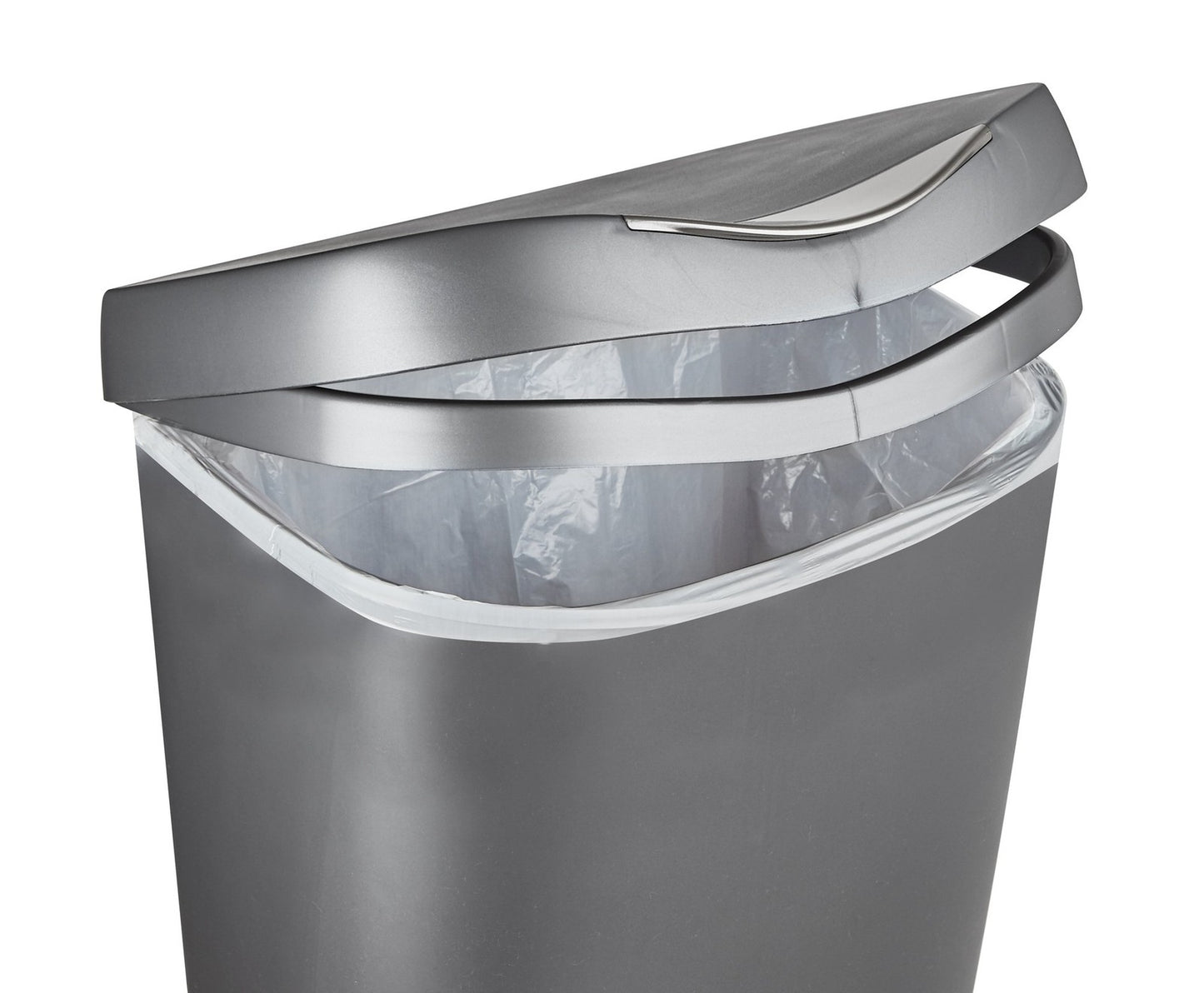 Umbra Brim 084200-410 13 Gal Trash Can Stainless Steel Foot Pedal Silver/Nickel