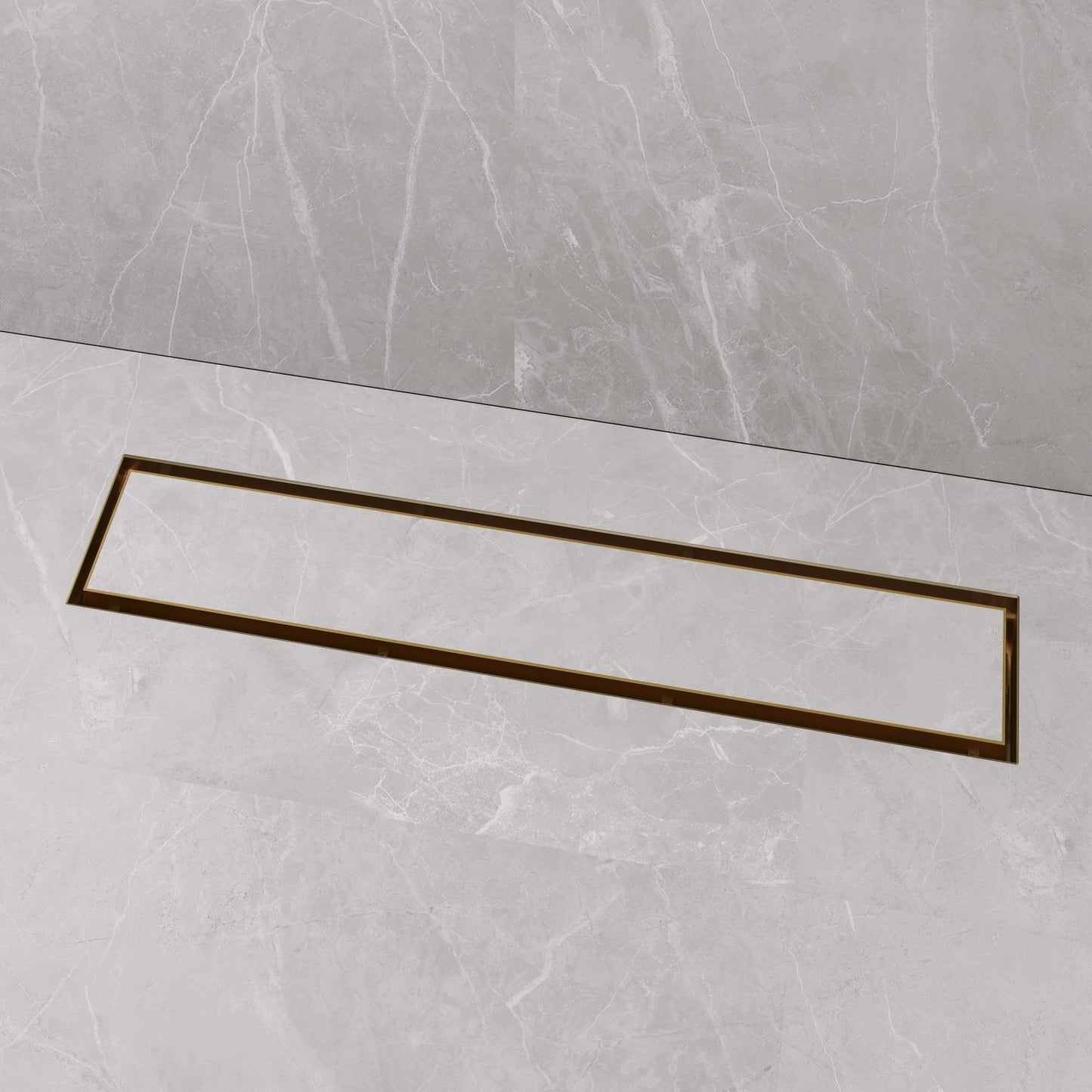 Signature Hardware 482705 Cohen 18" Tile Insert Shower Drain - Brushed Gold