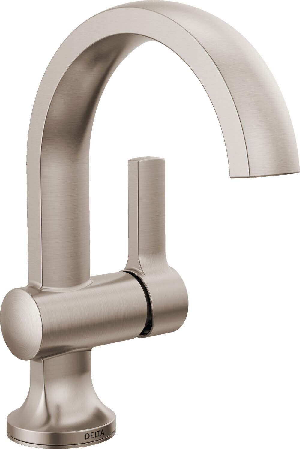 Delta Albion Brushed Nickel Bathroom Faucet 1 Hole Push-Pop Drain 15855LF-SP