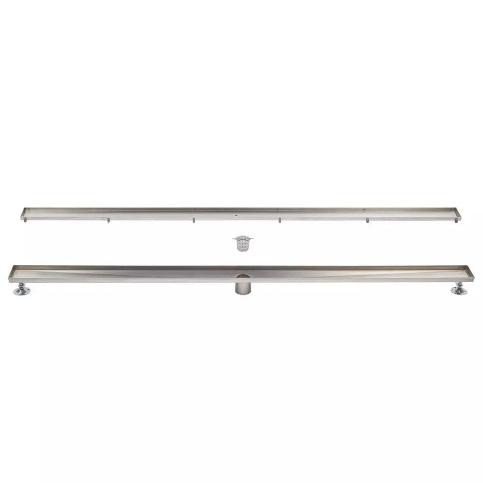 Signature Hardware - 18" Cohen Linear Tile-In Shower Drain - Matte Black
