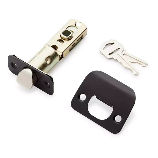 Signature Hardware-Adriot Entrance Set-Square Rosette-Knob Handle-Matte Black